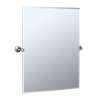 Max Large Rectangular Tilting Wall Mirror in Satin Nickel