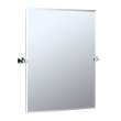 Large Rectangular Tilting Wall Mirror in Chrome