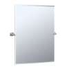 Large Rectangular Tilting Wall Mirror in Brushed Nickel