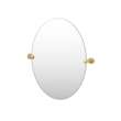 5-Piece Bathroom Accessory Kit with Mirror, Brushed Brass