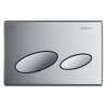 Dual-Flush Actuator Plate from the Kappa 20 Series in Polished Chrome