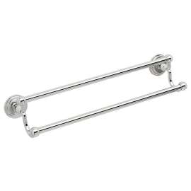 18in Double Towel Bar in Polished Brass
