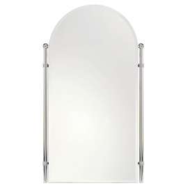 26.4in Wall Mounted Portrait Mirror in Polished Brass