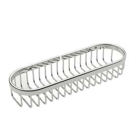 12in Oval Toiletry Basket in Polished Chrome