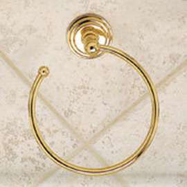 7in Wall Mounted Towel Ring in Polished Brass