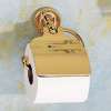 Single Post Toilet Paper Holder in Polished Brass