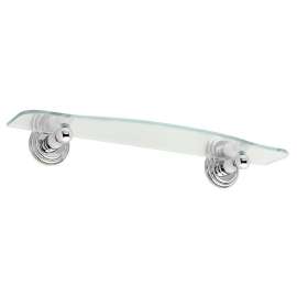 24in Glass Shelf in Satin Nickel