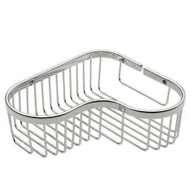 9.7in Brass Wall Mounted Wire Corner in Polished Chrome