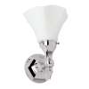 1 Light Bathroom Sconce in Satin Nickel / Satin Opal