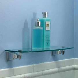 24in Replacement Glass Shelf in Satin Nickel