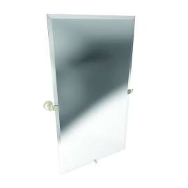 Satin Nickel Large Mirror in Satin Nickel
