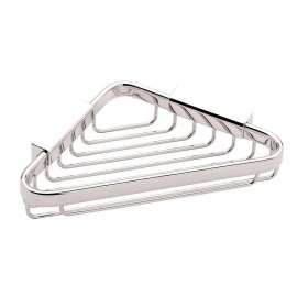 6in Wall Mounted Brass Corner Shower Basket