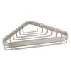 6in Wall Mounted Brass Corner Shower Basket in Satin Nickel