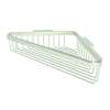 9.1in Wall Mounted Brass Corner Shower Basket in Satin Nickel