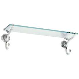 Circe 2734T-18/PN 18in Glass Shelf in Polished Nickel