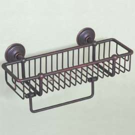 Satin Nickel 12in Basket in Satin Nickel