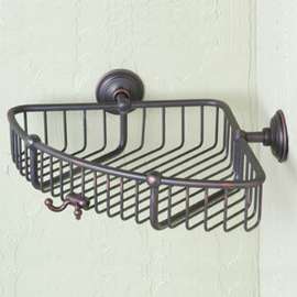 9in Corner Basket in Polished Nickel