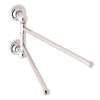 12in Pivoting Double Towel Bar in Polished Chrome