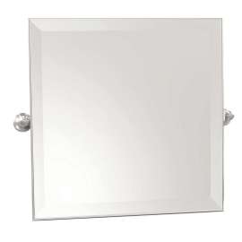 20in Square Mirror in Satin Nickel
