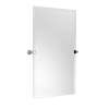 36in Rectangular Pivoting Portrait Mirror in Polished Chrome