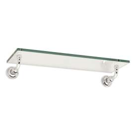 24in Tempered Glass Shelf in Polished Chrome