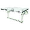 9in Tempered Glass Shelf in Polished Nickel