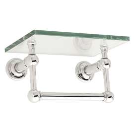 9in Tempered Glass Shelf in Polished Chrome