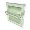 Single Post Recessed Toilet Paper Holder in Satin Nickel