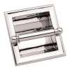 Single Post Recessed Toilet Paper Holder in Polished Chrome