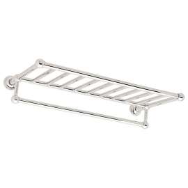 20in Hotel Shelf with Bar in Polished Chrome