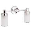 Two Light Bathroom Fixture in Satin Nickel