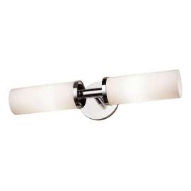 2 Light Bathroom Fixture in Satin Nickel