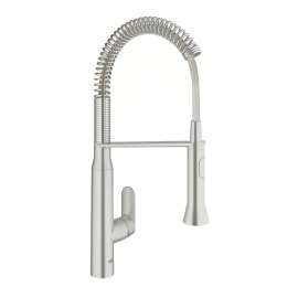 K7 Semi-Pro Medium Kitchen Faucet with Soap Dispenser, SuperSteel