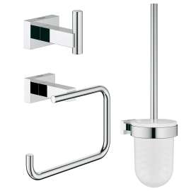 40757001 Essentials Cube 3-in-1 City Restroom Accessories Set in StarLight Chrome
