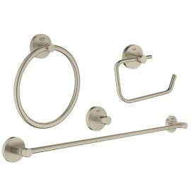 40823EN1 Essentials 4-in-1 Master Bathroom Accessories Set in Brushed Nickel