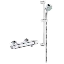 122629 Grohtherm Single Function Shower Kit in StarLight Chrome