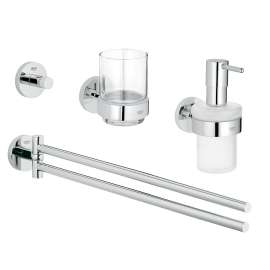 40846001 Essentials 4-in-1 Master Bathroom Accessories Set in StarLight Chrome