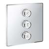 29127000 Grohtherm SmartControl Triple Volume Control Trim in StarLight Chrome