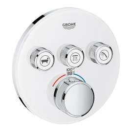 29161LS0 Grohtherm SmartControl Triple Function Thermostatic Trim with Control Module in Moon White