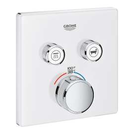 29164LS0 Grohtherm SmartControl Dual Function Thermostatic Trim with Control Module in Moon White