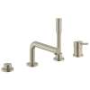 19576EN2 Concetto Four-Hole Bathtub Faucet with Handshower in Brushed Nickel