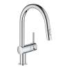 Grohe Minta Single Hole Pullout Swivel Kitchen Faucet