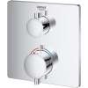 24110000 Grohtherm Single Function 2-Handle Thermostatic Trim in StarLight Chrome Finish