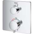 24110000 Grohtherm Single Function 2-Handle Thermostatic Trim in StarLight Chrome Finish