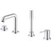 Essence 1957800A Four-Hole Bathtub Faucet with Handshower in StarLight Chrome
