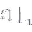 Essence 1957800A Four-Hole Bathtub Faucet with Handshower in StarLight Chrome