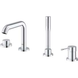 Essence 1957800A Four-Hole Bathtub Faucet with Handshower in StarLight Chrome