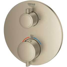 24133EN0 Grohtherm Dual Function 2-Handle Thermostatic Trim in Brushed Nickel Infinity Finish