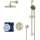 34745EN0 Grohtherm Thermostatic Shower System with Shower Head, Hand Shower, Slide Bar, Hose, and Valve Trim in Brushed Nickel Infinity Finish