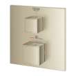 24157EN0 Grohtherm Cube Single Function 2-Handle Thermostatic Trim in Brushed Nickel Infinity Finish